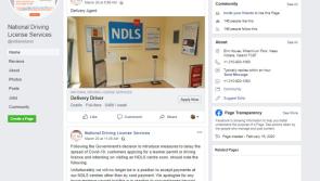Scam driving licence facebook page attempts to rip people off