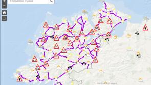 Donegal's road gritting fleet in action tonight