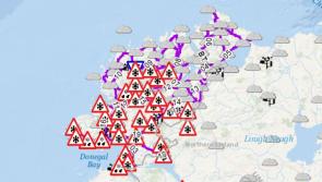 Donegal's road gritting fleet out in action this evening