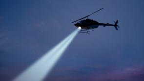 Helicopter in night time search for missing person over Donegal towns

