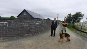 Sectarian slogans painted on Newtowncunningham property