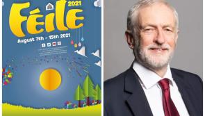 Former Labour Leader Jeremy Corbyn and distinguished writers at major north west Féile