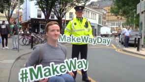 WATCH: Gardaí and Disability Fedaration Ireland show how difficult our footpaths are to negotiate