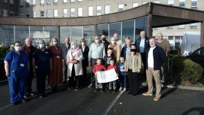 Creeslough twins present Friends of LUH with €23,000 after fundraising drive