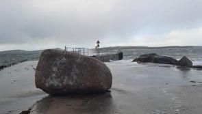 Boulder that appeared on a Donegal pier shows the incredible power of the sea