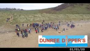 Watch: Superb drone footage of popular Donegal New Year's Day Swim