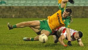 Naomh Conaill 's Jeaic Mac Ceallabhuí in action as UCD put up big score on UCC
