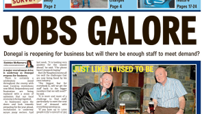 Donegal Post, its Wednesday and the lead proclaims that there are plenty of jobs out there  