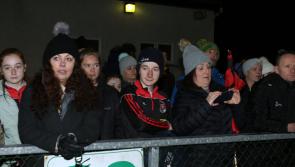 Photo Gallery of players and supporters from St. Columba's College, Stranorlar celebrate after winning the Markey Cup final 

