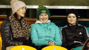 Donegal Supporters at Ladies Div 1 game against Galway in MacCumhaill Park on Saturday night

