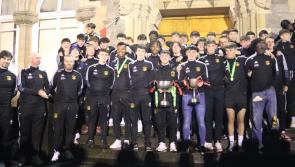 Watch: St Eunan's College welcome home their FAI Schools All-Ireland champions