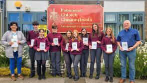 Scoláireachtaí bronnta ar mhic léinn Phobalscoil Chloich Cheann Fhaola