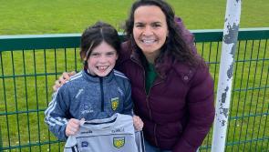 Geraldine McLaughlin’s touching gesture brings a smile to Ruth McGrenra

