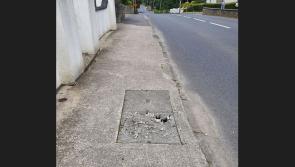 Mind your step ...dangerous footpath alert in Glenties