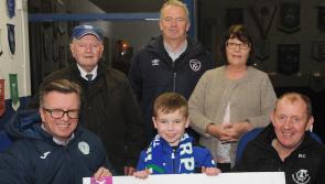 Fanad youngster Joseph Carr collects Finn Harps draw's top prize of €20,000 