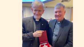 Bishop of Raphoe makes special presentation to Fr Niall Coll