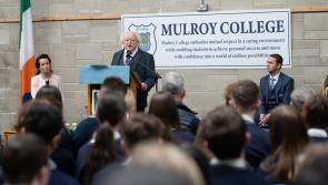 President Higgins pays tribute to the tenacity and courage of students at Mulroy College