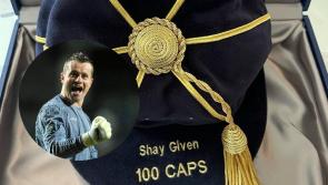 Shay Given 'proud and honoured' as he receives his 100th Ireland cap 