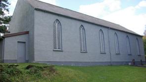 Roof smashed in at portacabin beside Presbyterian Church in Convoy