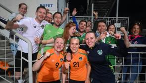 On the plane: Amber Barrett and Ciara Grant named in Ireland's World Cup squad