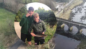 Oisin Doherty and Danny McDaid land the Crana's first salmon