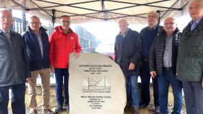 Unveiling of the Boatyard stone in Killybegs
