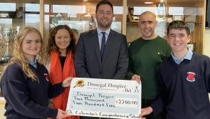 St Columba's Comprehensive School students raised over €2,000 for Donegal Hospice