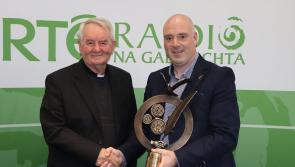 Gradam RTÉ RnaG presented to Fr Seán Ó Gallchóir 