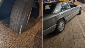 National: Gardaí seize unregistered vehicle with defective tyres and other violations on busy shopping street