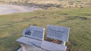 A seat in memory of a local man has been vandalised in Machaire Gathlán
