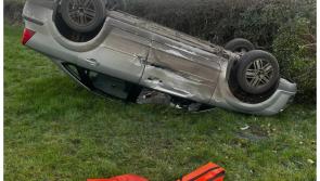 National: Motorist hospitalised after car ends up in field after accident 