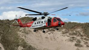 Coast Guard helicopter airlifts injured person from Carrickfinn