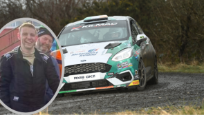 Donegal crews celebrating after Carrick Forestry Rally

