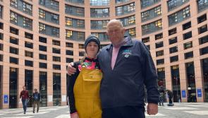 Donegal’s Muireann Kavanagh (14) highlights fishing concerns to MEPs in Strasbourg 

