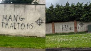 Gardaí investigating 'sinister' graffiti targeting Sinn Féin with threats to 'hang traitors'