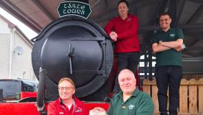 Táilte Tours make donation to Donegal Railway Heritage Centre