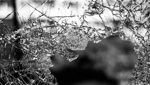 Windows smashed in a house in Muff
