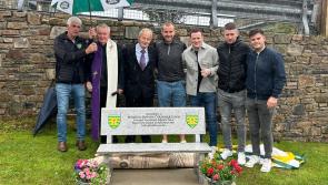Donegal VS 2011 panel unveil commemorative bench for Mícheál 'Roycee' Roarty 