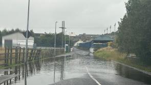 Large quantities of surface water in Donegal following persistent rain