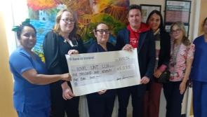 Killea man Gary Crossan hands renal unit over €5,000 in memory of Gerry Lennon