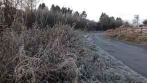 A cold start today, Sunday, in Donegal with frost or ice patches clearing this morning