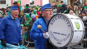 Senator Manus Boyle proudly beating the drum for his beloved Killaghtee