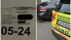 Donegal motorist has driving test terminated due to black and white insurance disc