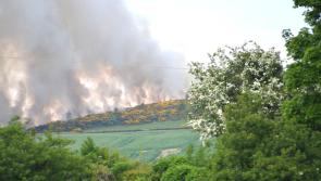 Fire crews tackle blaze on hillside on Donegal - Derry border near Killea