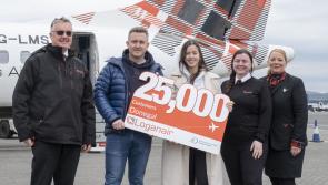 Loganair celebrates 25,000 customer milestone at Donegal  Airport

