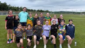 Donegal ace Niamh Boyle drops in to lend a hand at Naomh Ultan U-12 training 