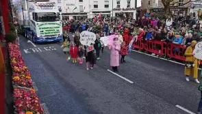 Watch: Message for Education Minister Norma Foley in Donegal Town parade