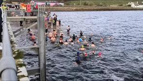 Watch: Brave New Year's Day dippers take to the chilly water at Mountcharles