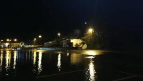 Watch: Donegal Town car park flooded by high tide 