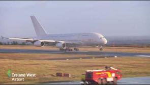 Watch: World's biggest passenger plane lands at Ireland West Airport - but it will never take off again